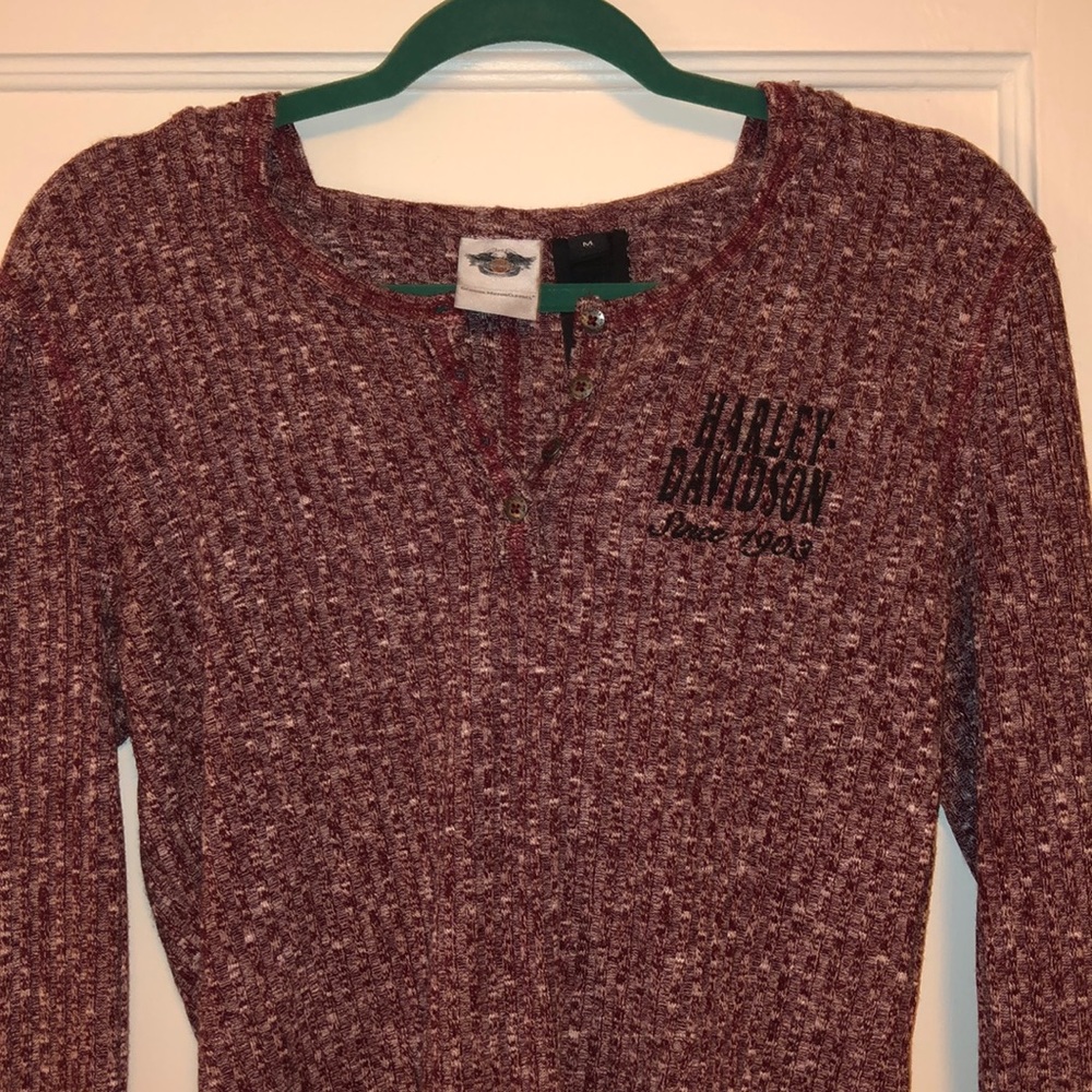 Harley Davidson Hooded Long Sleeve Sweater.
